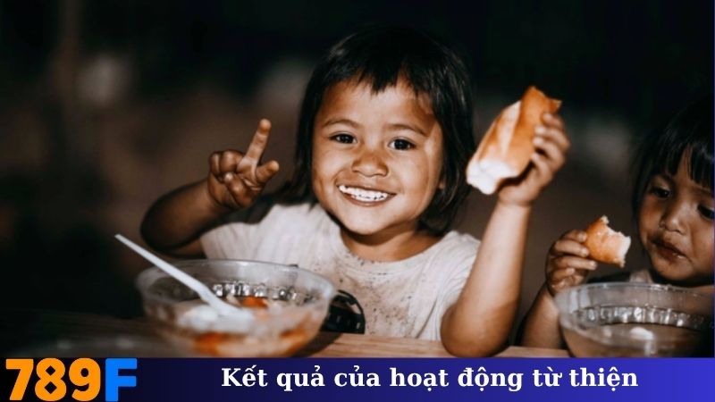 Kết quả của hoạt động từ thiện 789F bữa sáng cho em