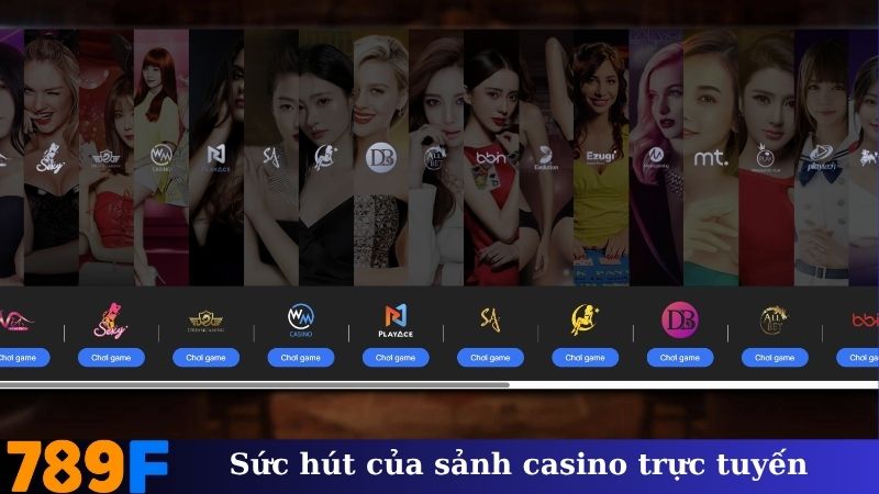 Sức hút của sảnh casino trực tuyến